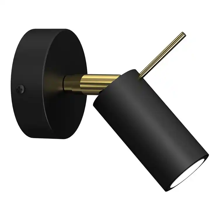 Nástěnné bodové svítidlo PRESTON 1xGU10/MR11/40W/230V černá/zlatá Akce