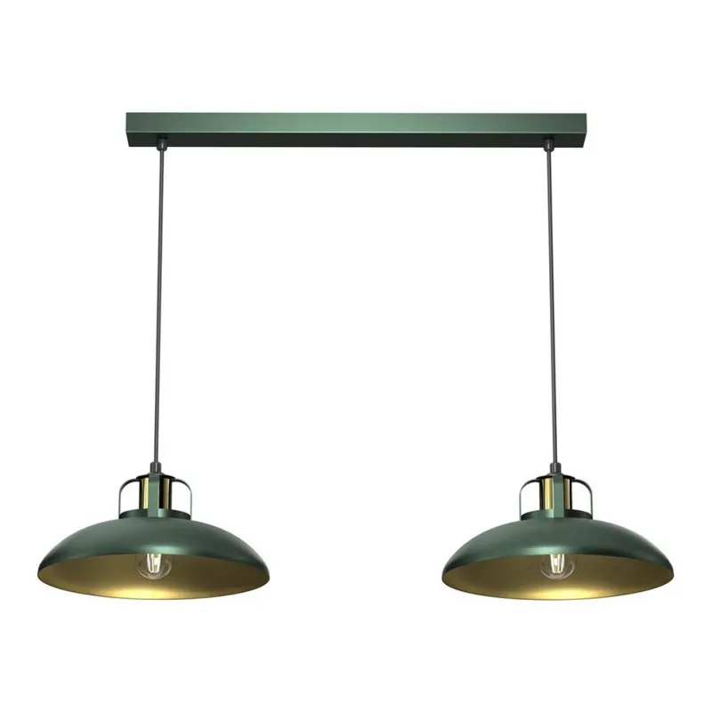 Vrácení Zdarma Lustr na lanku FELIX 2xE27/60W/230V zelená