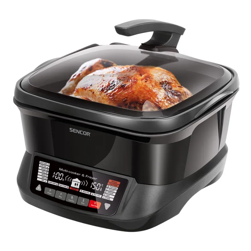 Vrácení Zdarma Sencor - Multifunkční fritovací hrnec s příslušenstvím 1800W/230V 18 funkcí 4,8l