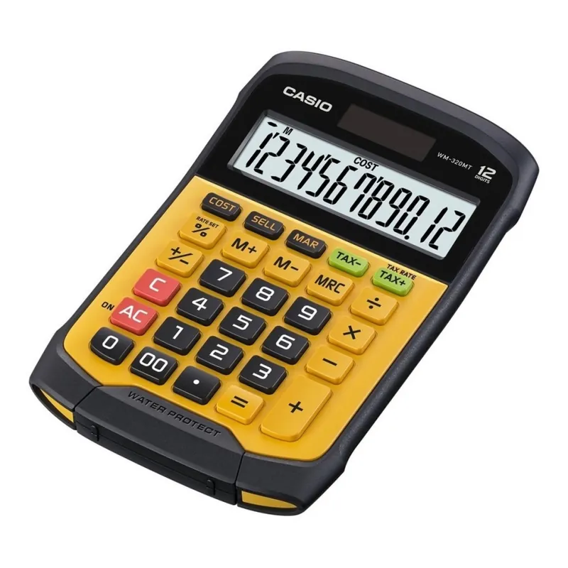 Poslední Šance Casio - Voděodolná stolní kalkulačka 1xCR2032 IP54 černá/oranžová