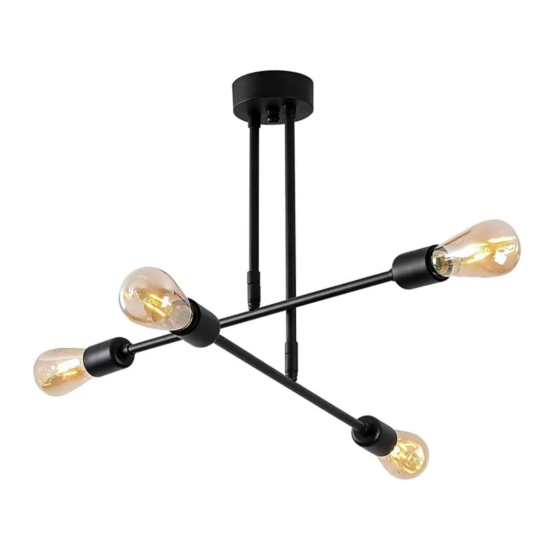 Bezpečná Platba Lustr na tyči FLOWER 4xE27/40W/230V