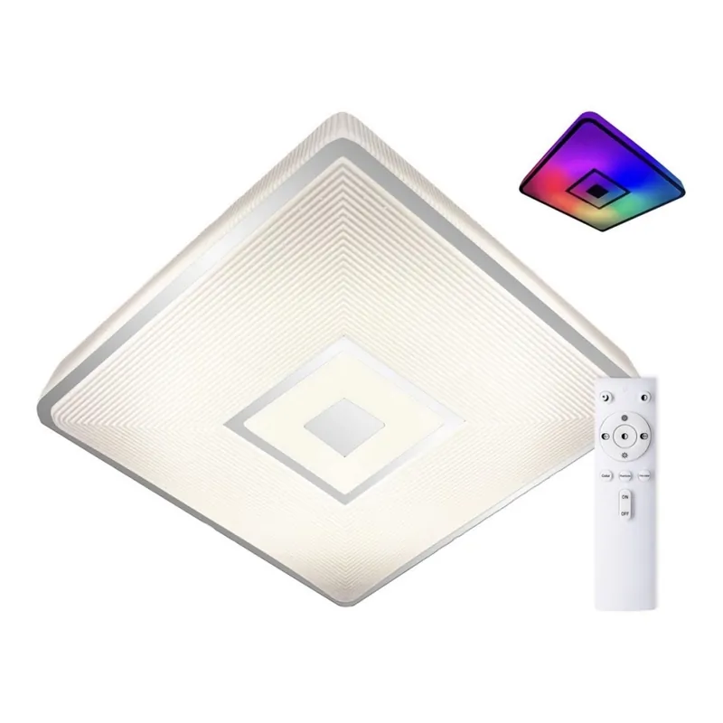 Nakupujte Hned Top Light - LED RGB Stmívatelné stropní svítidlo RAINBOW LED/24W/230V hranatý + dálkové ovládání