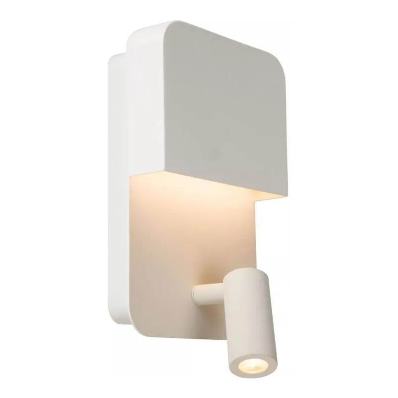 Akční Nabídka Lucide 79200/08/31 - LED Nástěnné svítidlo BOXER LED/5W/230V + LED/5W USB bílá