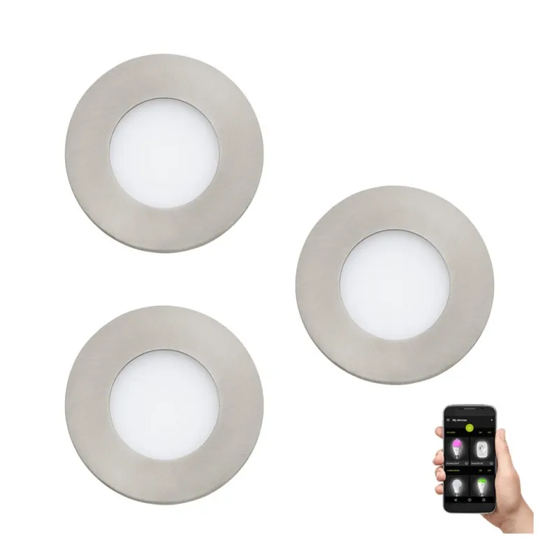 Eglo - SADA 3x LED Stmívatelné koupelnové svítidlo FUEVA-Z 2,8W/230V IP44 pr. 8,5 cm Sleva