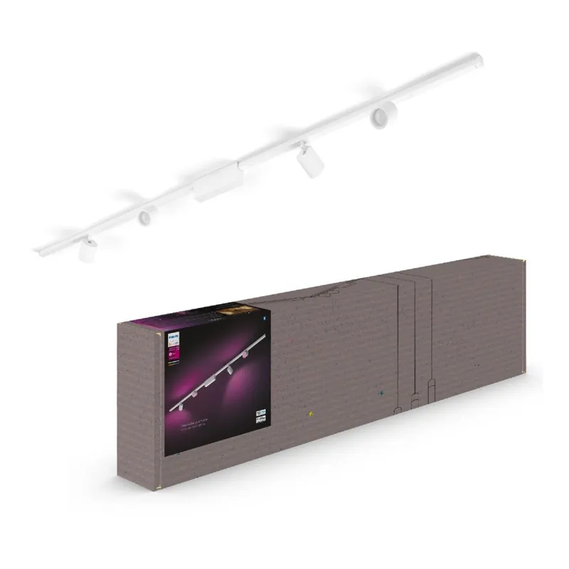 Novinka Philips - SADA 4xLED RGB Stmívatelné bodové svítidlo do lištového systému Hue PERIFO LED RGB/20,8W/230V 2000-6500K