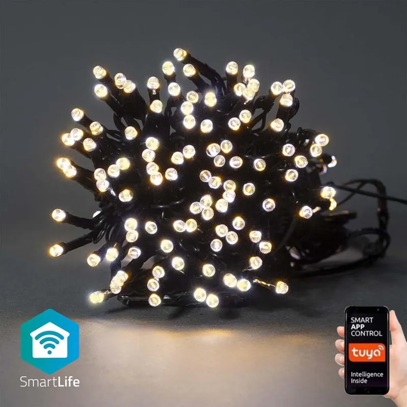 Levný LED Venkovní vánoční řetěz 100xLED/8 funkcí 15m IP65 Wi-Fi Tuya teplá bílá