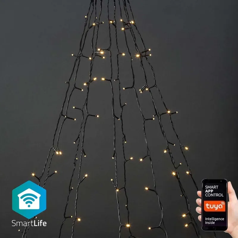 Nejlepší Volba LED Venkovní vánoční závěs 200xLED/8 funkcí 10x2m IP65 Wi-Fi Tuya teplá bílá