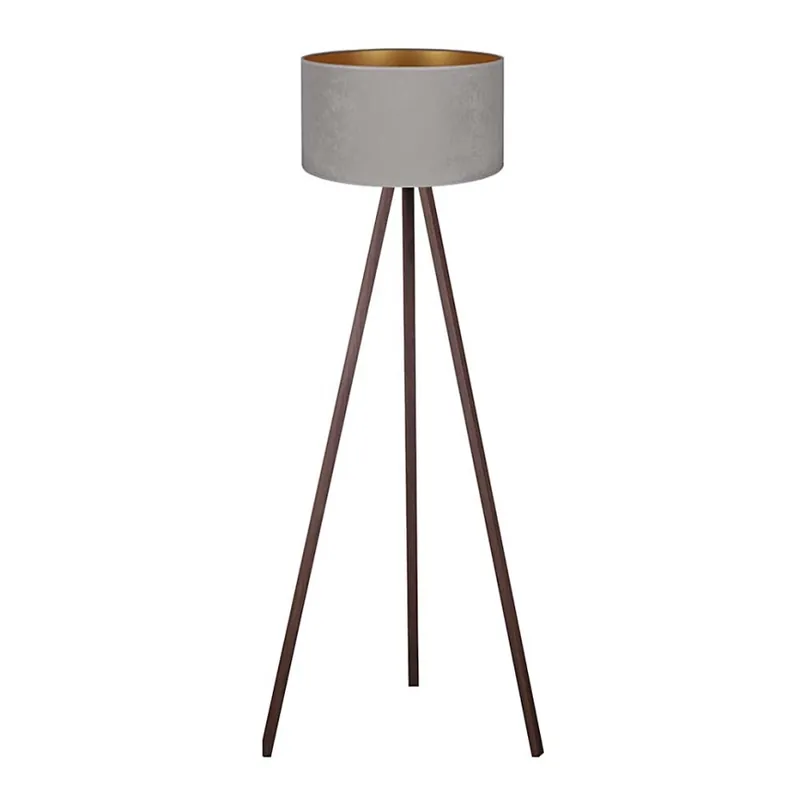 Akční Nabídka Brilagi - Stojací lampa VELVET 1xE27/60W/230V hnědá/šedá