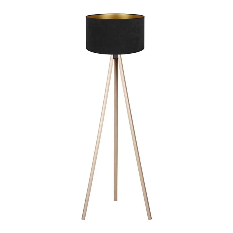 Nízká Cena Brilagi - Stojací lampa VELVET 1xE27/60W/230V béžová/černá