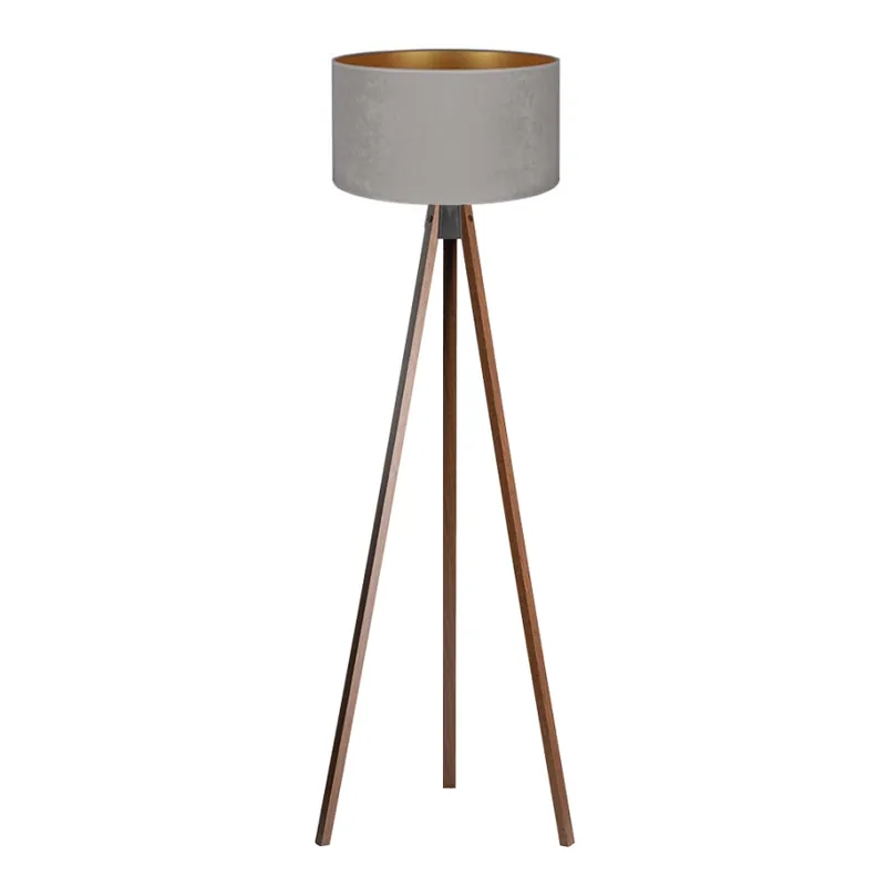 Brilagi - Stojací lampa VELVET 1xE27/60W/230V wenge/šedá Omezená Nabídka