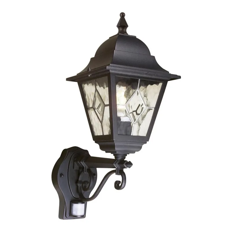 Elstead - Venkovní nástěnné svítidlo se senzorem NORFOLK 1xE27/100W/230V IP43 Sleva