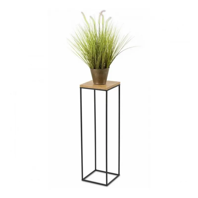 Finální Výprodej Stojan na květiny BASICLOFT 80x24 černá/hnědá
