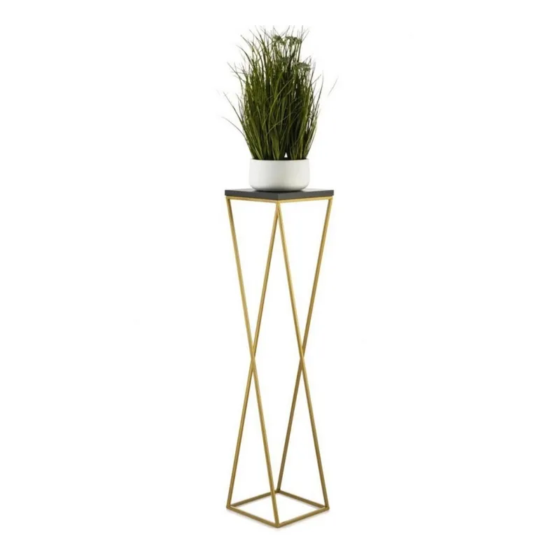 Bezpečná Platba Stojan na květiny LOFT 100x24 cm zlatá/černá