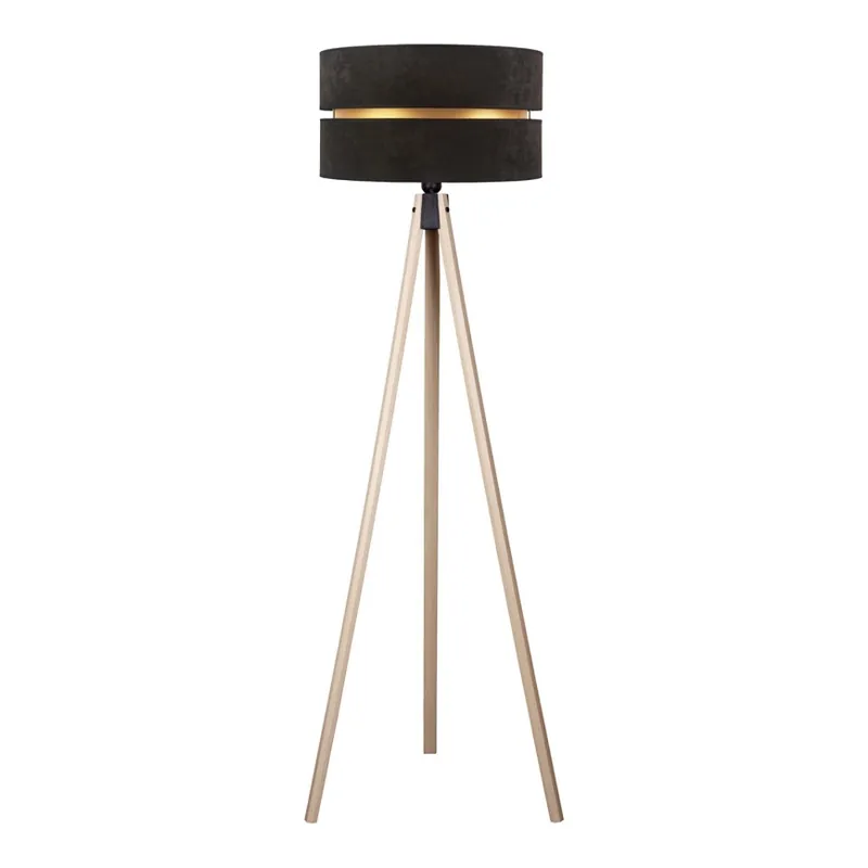 Nízká Cena Duolla - Stojací lampa DUO 1xE27/60W/230V pr. 44 cm černá/béžová