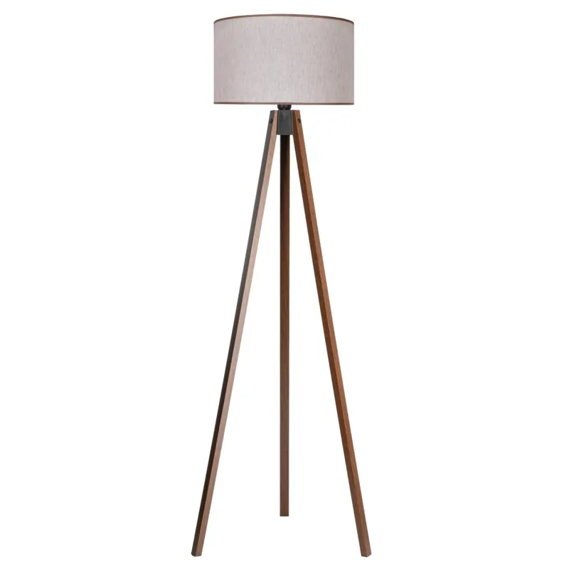 Akční Nabídka Duolla - Stojací lampa 1xE27/60W/230V pr. 44 cm béžová/wenge