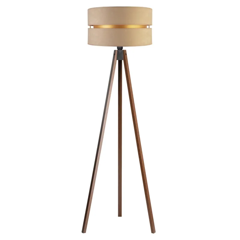 Novinka Duolla - Stojací lampa DUO 1xE27/60W/230V pr. 44 cm béžová/wenge