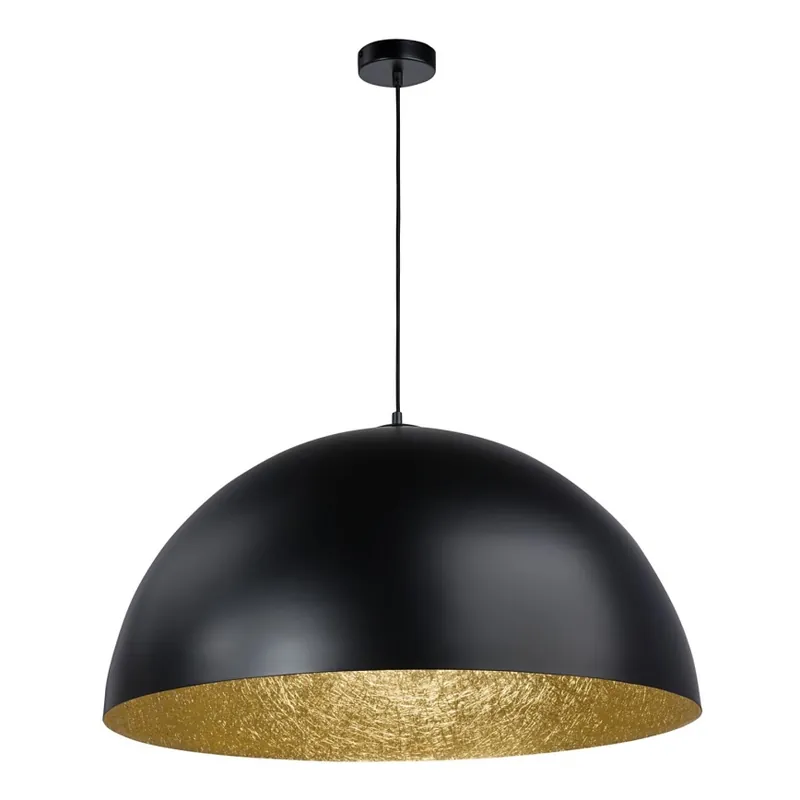 Cenově Výhodný Lustr na lanku SFERA 1xE27/60W/230V pr. 50 cm černá/zlatá