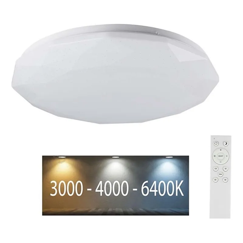 LED Stmívatelné stropní svítidlo LED/40W/230V 3000K/4000K/6500K pr. 38,8 cm + dálkové ovládání Odeslání Ihned