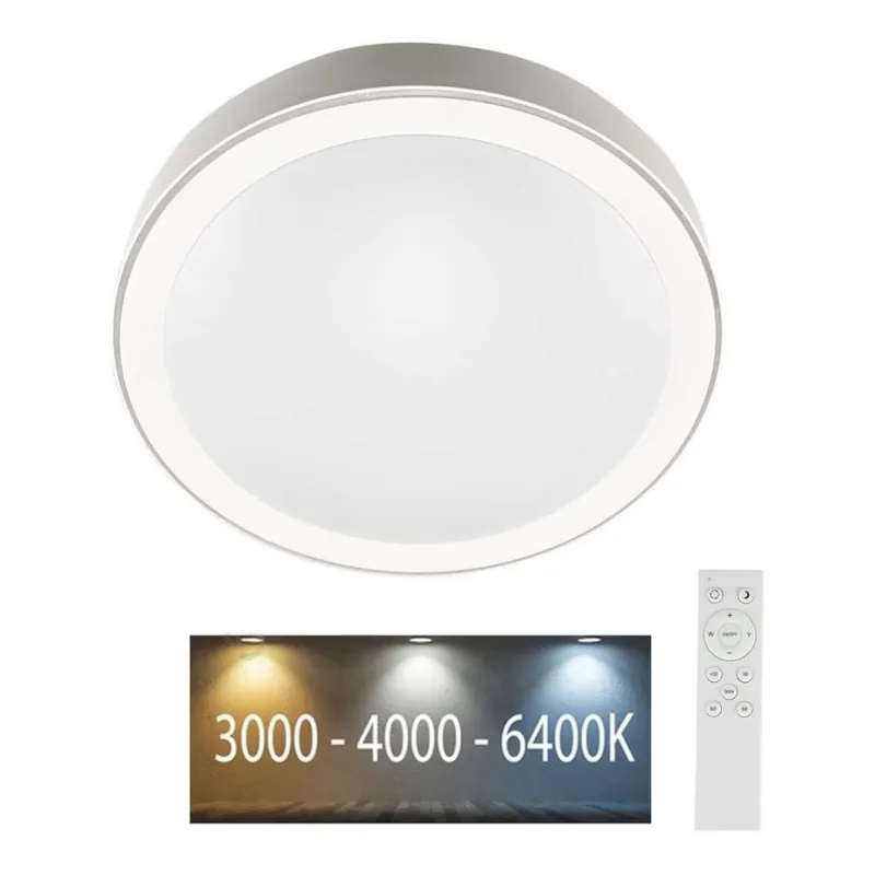 Novinka LED Stmívatelné stropní svítidlo LED/40W/230V 3000K/4000K/6500K pr. 41 cm + dálkové ovládání