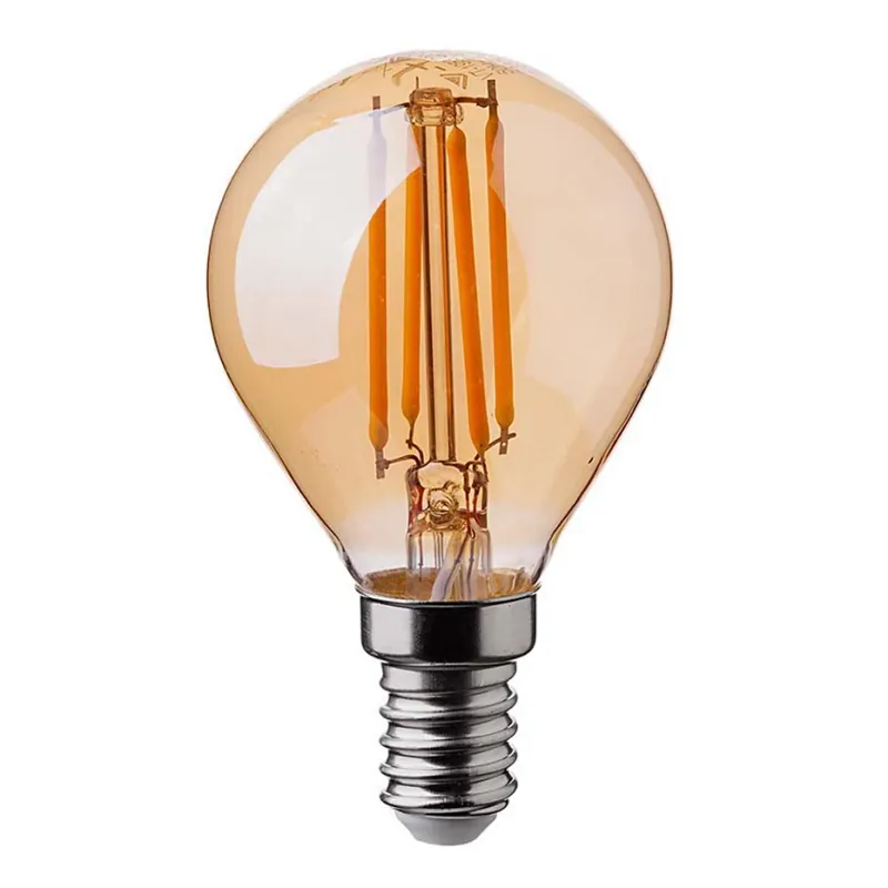 LED Žárovka FILAMENT AMBER P45 E14/4W/230V 2200K Výprodej