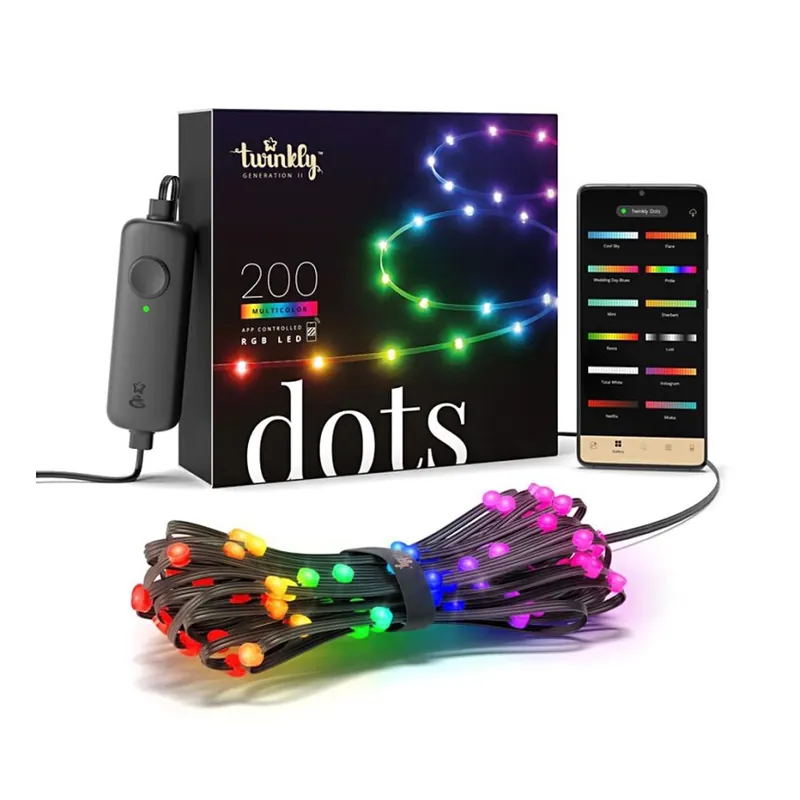 Nejlepší Volba Twinkly - LED RGB Venkovní stmívatelný pásek DOTS 200xLED 10 m IP44 WiFi