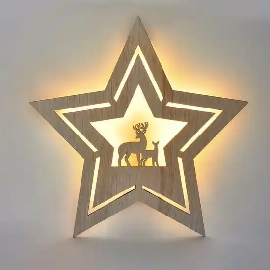 Bezpečná Platba LED Vánoční dekorace LED/2xAA hvězda