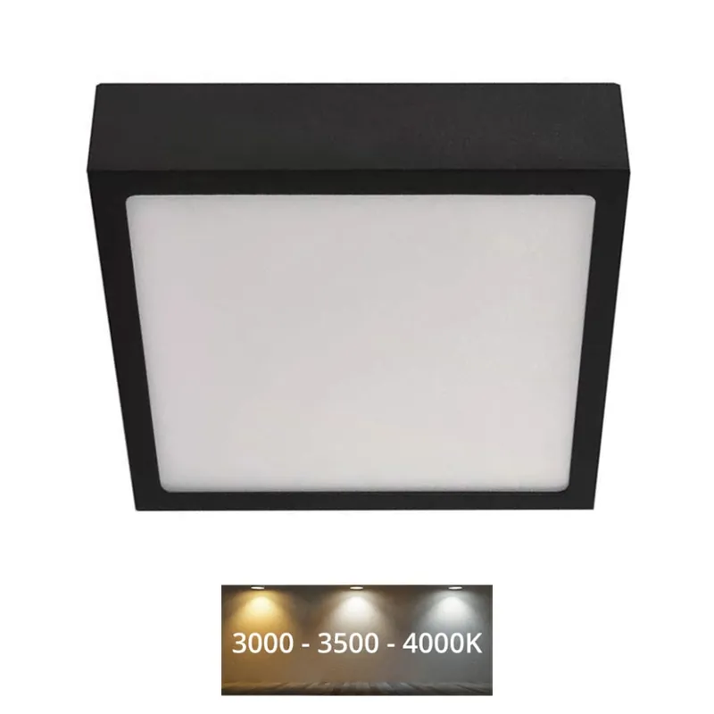 Speciální Cena LED Stropní svítidlo NEXXO LED/12,5W/230V 3000/3500/4000K 17x17 cm černá