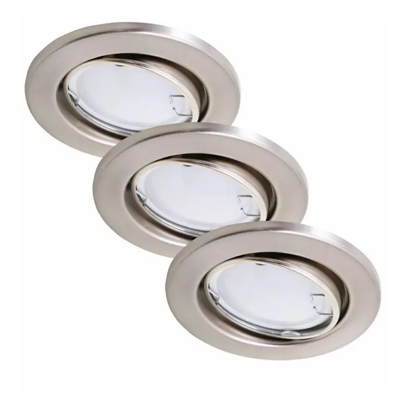 Levný Briloner 7221-032 - SADA 3x LED Koupelnové podhledové svítidlo 1xGU10/3W/230V IP23 matný chrom