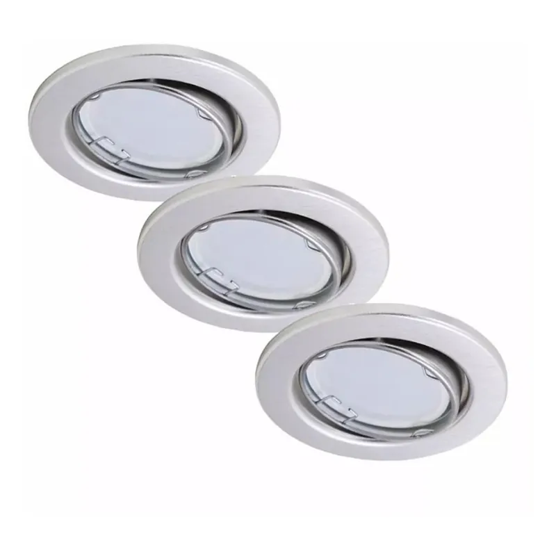Briloner 7221-039 - SADA 3x LED Koupelnové podhledové svítidlo 1xGU10/3W/230V IP23 stříbrná Nízká Cena