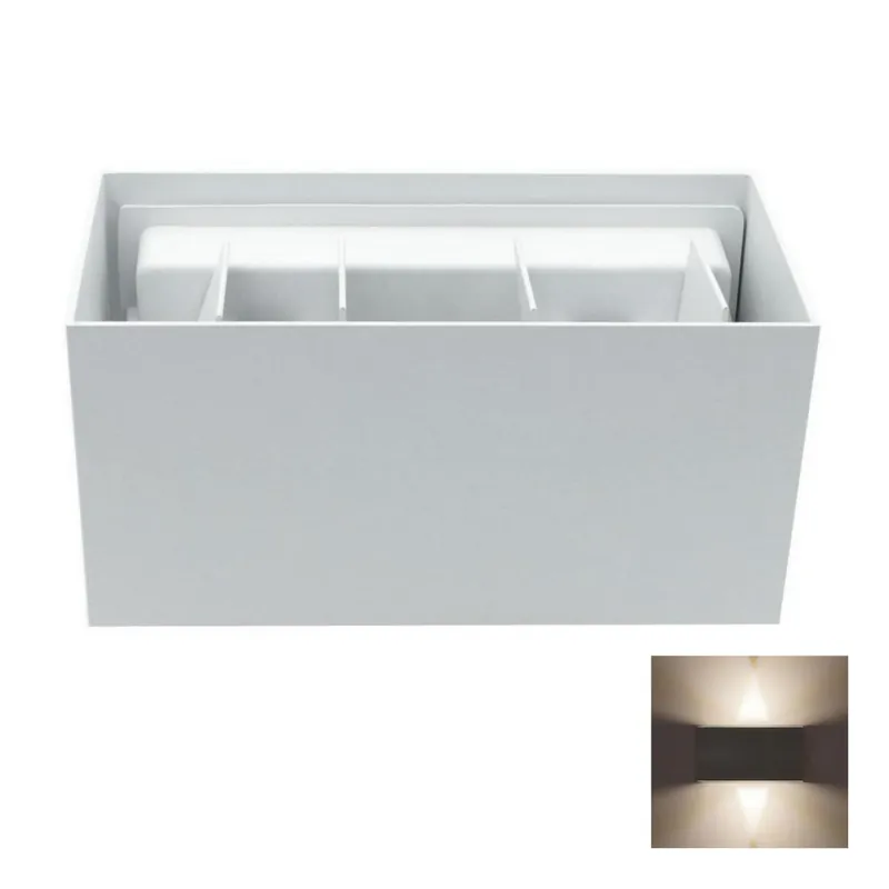 LED Venkovní nástěnné svítidlo LED/12W/230V IP54 bílá Akční Cena