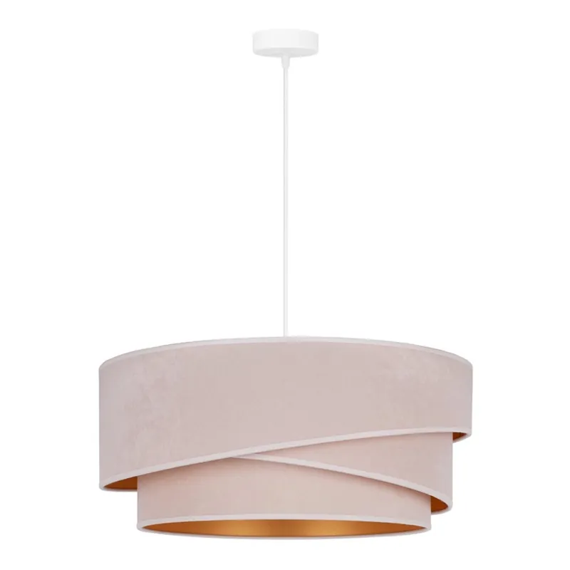 Duolla - Lustr na lanku KOBO 1xE27/15W/230V pr. 45 cm krémová/zlatá Vrácení Zdarma