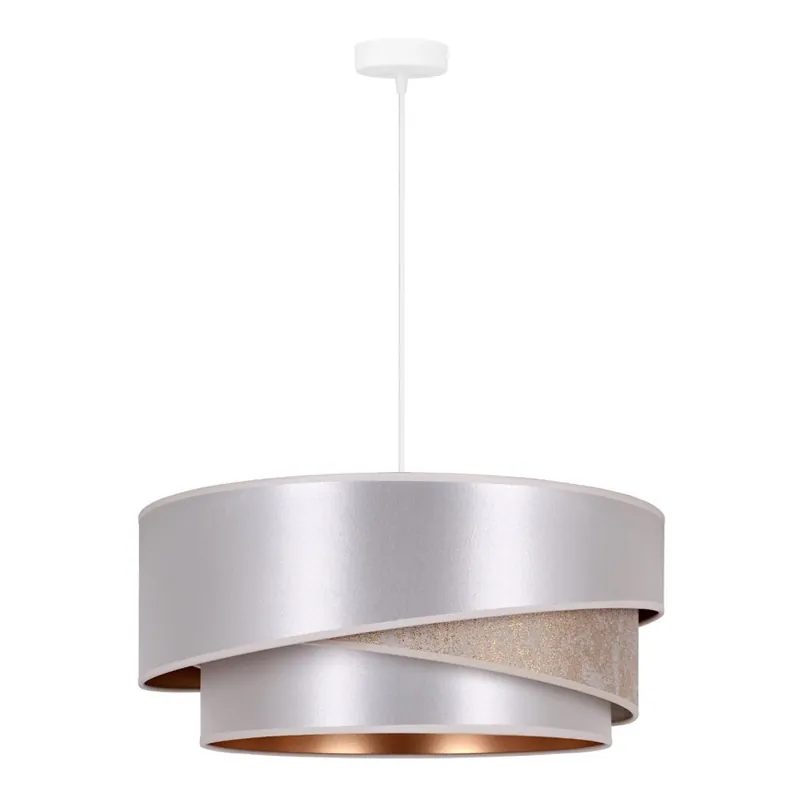Duolla - Lustr na lanku KOBO 1xE27/15W/230V pr. 45 cm stříbrná/zlatá Speciální Cena