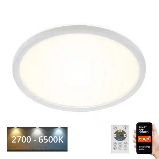 Briloner 7058-016 - LED Stmívatelné svítidlo SLIM LED/18W/230V 2700-6500K Wi-Fi Tuya + dálkové ovládání Finální Výprodej