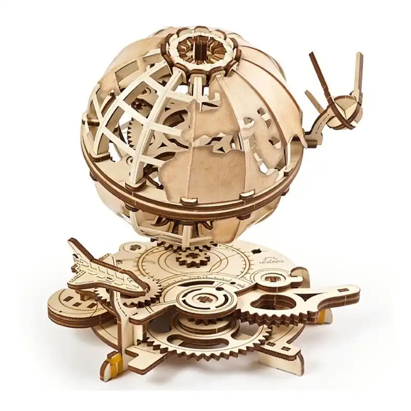 Ugears - 3D dřevěné mechanické puzzle Globus Oblíbený