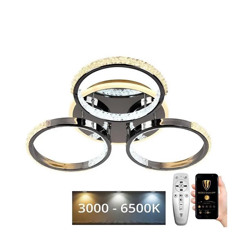LED Stmívatelný přisazený lustr LED/60W/230V 3000-6500K + dálkové ovládání Dokud Zásoby Vydrží