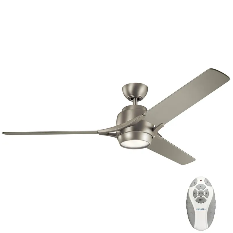 Kichler - LED Stmívatelný stropní ventilátor ZEUS LED/10W/230V + dálkové ovládání Levný