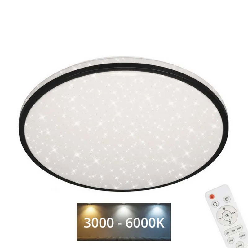 Vrácení Zdarma Brilo - LED Stmívatelné stropní svítidlo STARRY SKY LED/24W/230V 3000-6000K + dálkové ovládání