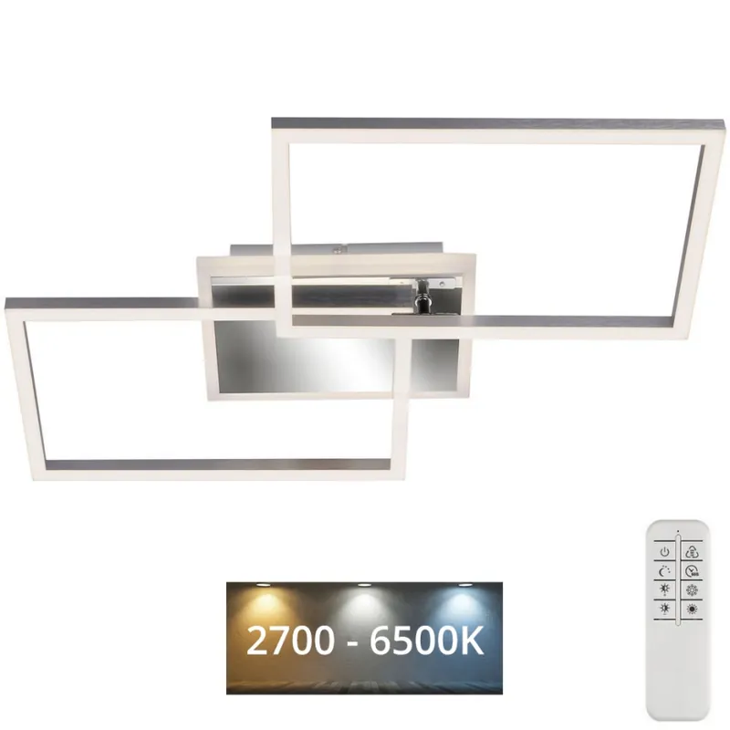Brilo - LED Stmívatelný přisazený lustr FRAME 2xLED/20W/230V 2700-6500K + dálkové ovládání Dokud Zásoby Vydrží
