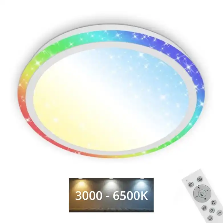 Brilo - LED RGBW Stmívatelné stropní svítidlo STARRY SKY LED/24W/230V 3000-6500K + dálkové ovládání Must-Have