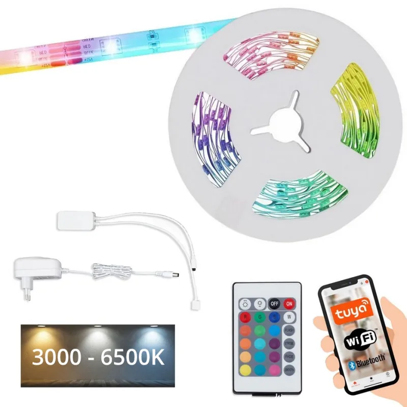 Brilo - LED RGBW Stmívatelný pásek 6,5m LED/18W/230V Wi-Fi Tuya + dálkové ovládání Oblíbený