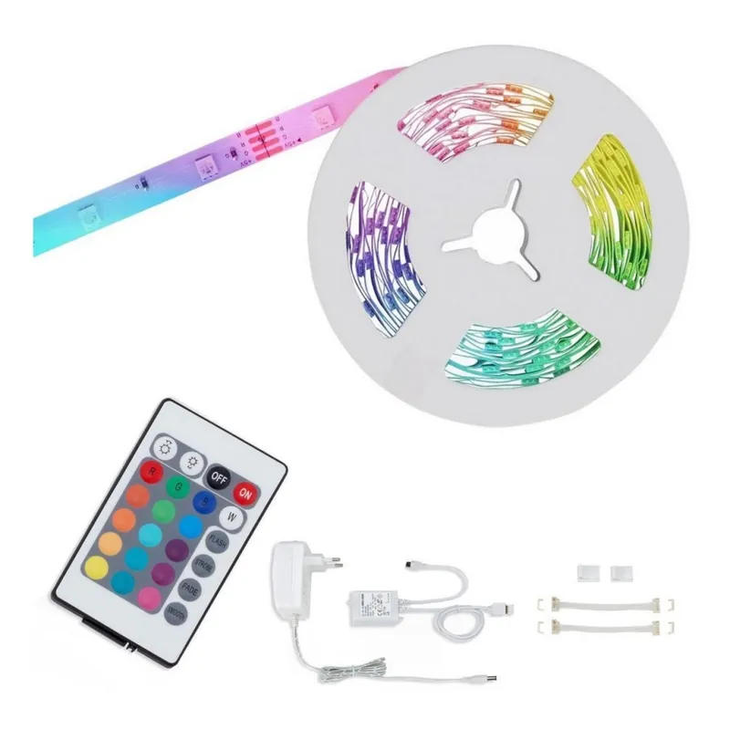 Brilo - LED RGBW Stmívatelný pásek 6,5m LED/22W/230V + dálkové ovládání Ověřený