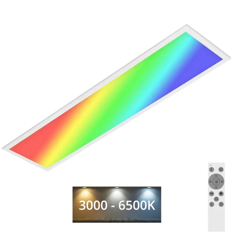 Aktuální Brilo - LED RGBW Stmívatelné stropní svítidlo SLIM LED/24W/230V 3000-6500K 100x25 cm + dálkové ovládání