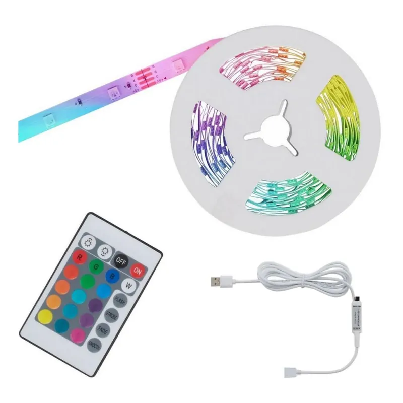 Brilo - LED RGB Stmívatelný pásek 6,6m LED/6W/USB + dálkové ovládání Nejlepší Cena