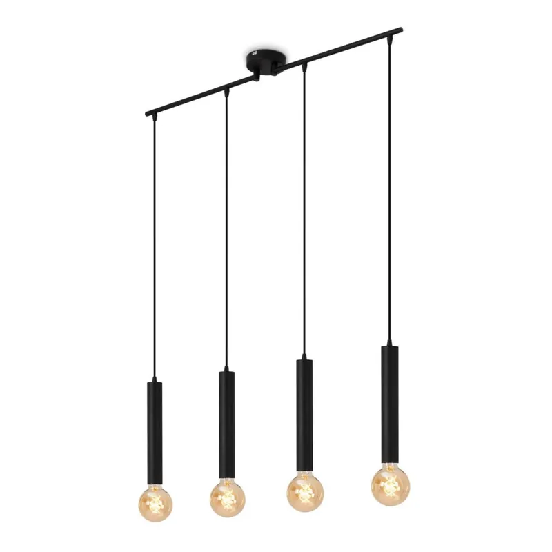 Nejlepší Cena Briloner - Lustr na lanku LONGA 4xE27/60W/230V černá