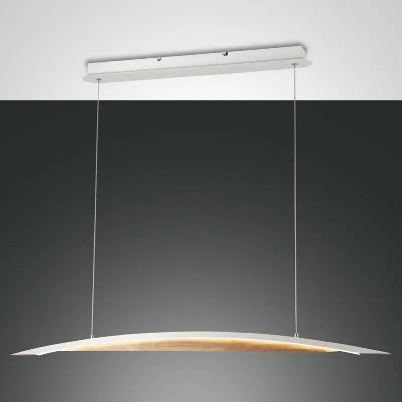 Fabas Luce 3697-40-102 - LED Stmívatelný lustr na lanku CORDOBA LED/36W/230V bílá/dřevo Levný