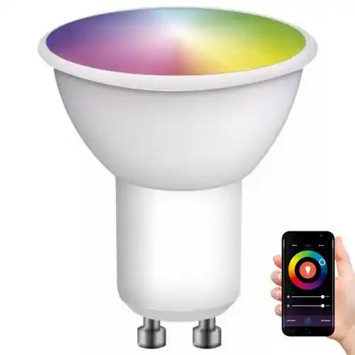 LED RGB Stmívatelná žárovka GoSmart MR16 GU10/4,8W/230V 2700-6500K Wi-Fi Tuya Přímo Od Výrobce