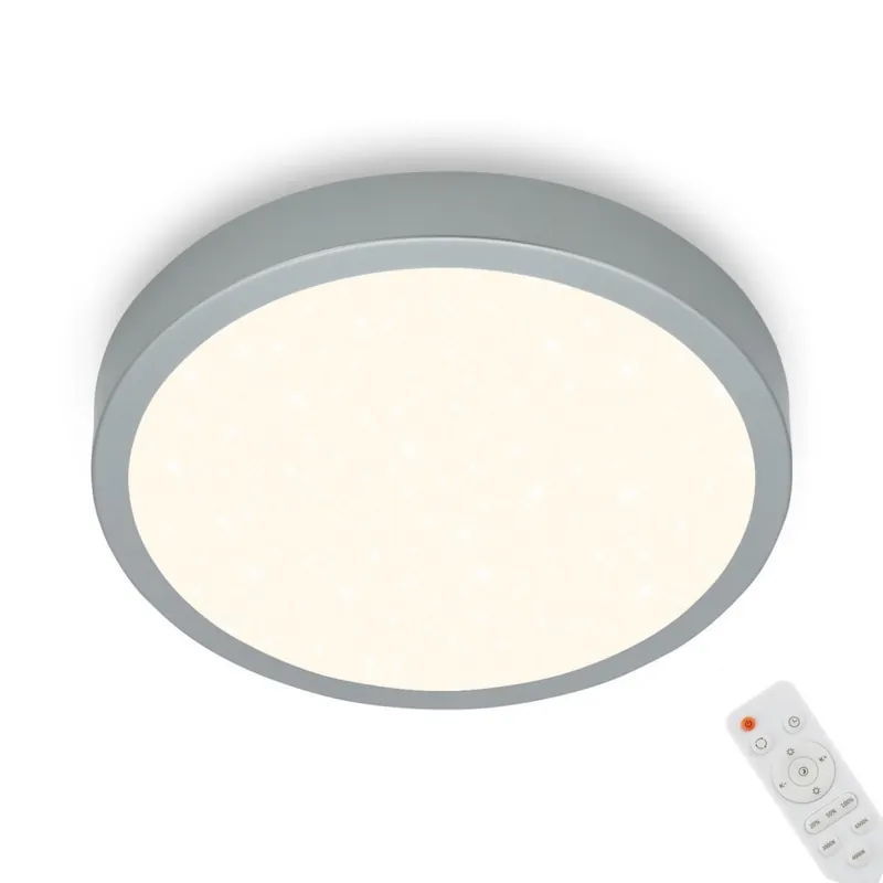 Cenově Výhodný Briloner 3701-014 - LED Stmívatelné stropní svítidlo RUNA LED/18W/230V 2700-6500K stříbrná + dálkové ovládání