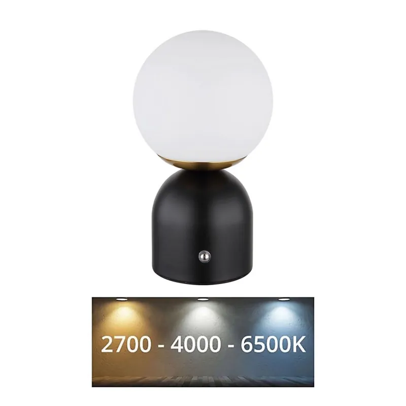 Zlevněný Globo - LED Stmívatelná dotyková stolní lampa LED/2,5W/3,7V 2700/4000/65000K 1800 mAh USB černá