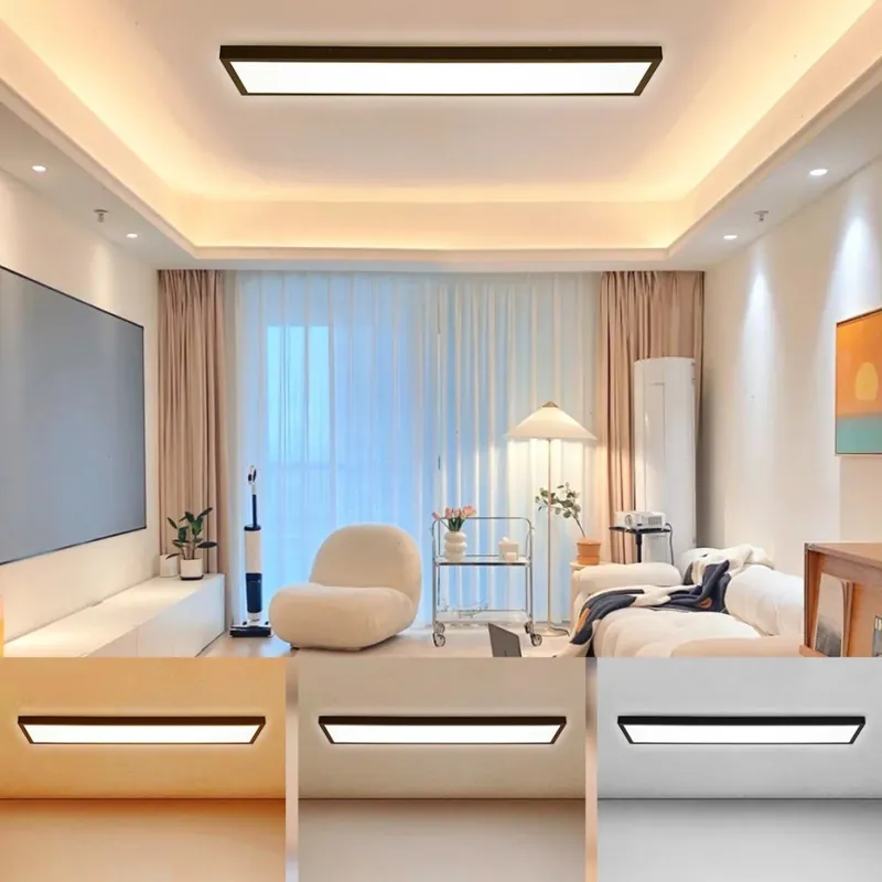 Brilagi - LED Koupelnové stropní svítidlo FRAME LED/50W/230V 120x30 cm 3000/4000/6000K IP44 černá Časově Omezené