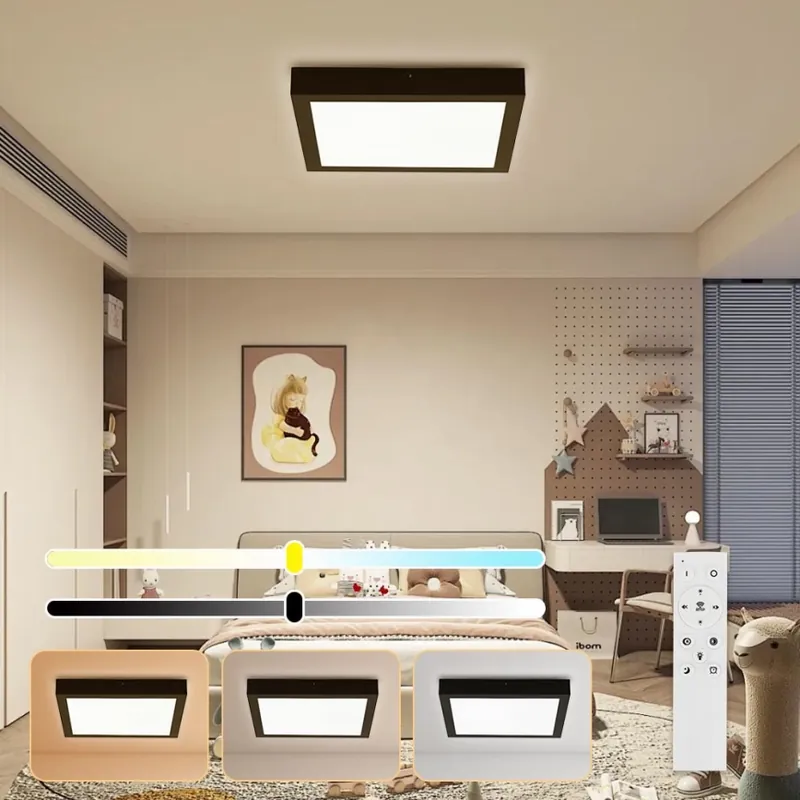 Brilagi - LED Stmívatelné koupelnové stropní svítidlo FRAME SMART LED/24W/230V 30x30 cm 3000-6000K IP44 černá + dálkové ovládání Aktuální